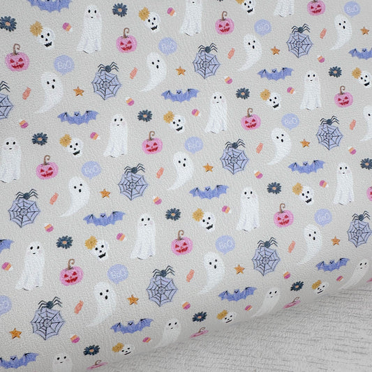 Cute Halloween Grey Leatherette