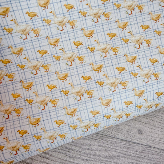 Gingham Ducks Leatherette