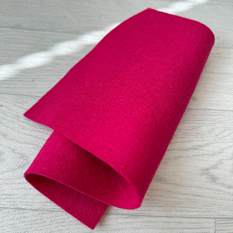 Raspberry Pink 100% Merino Wool Felt