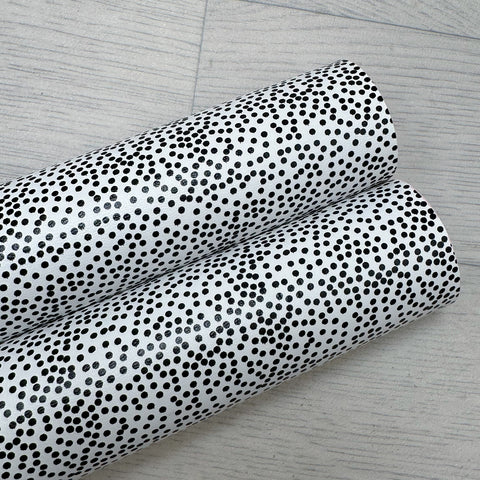 Black Polka Dot Leatherette