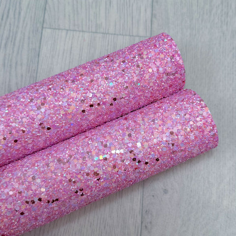 Pink pretty chunky glitter a4 fabric felt backed sisterhood 