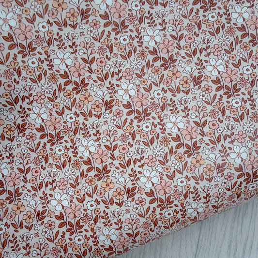 Vintage Meadow Floral Faux Leather Sheet