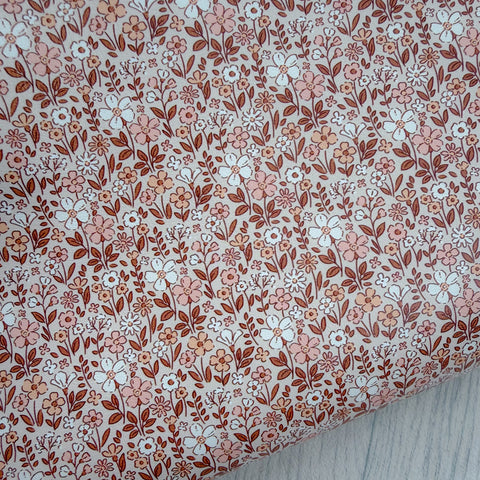 Vintage Meadow Floral Faux Leather Sheet