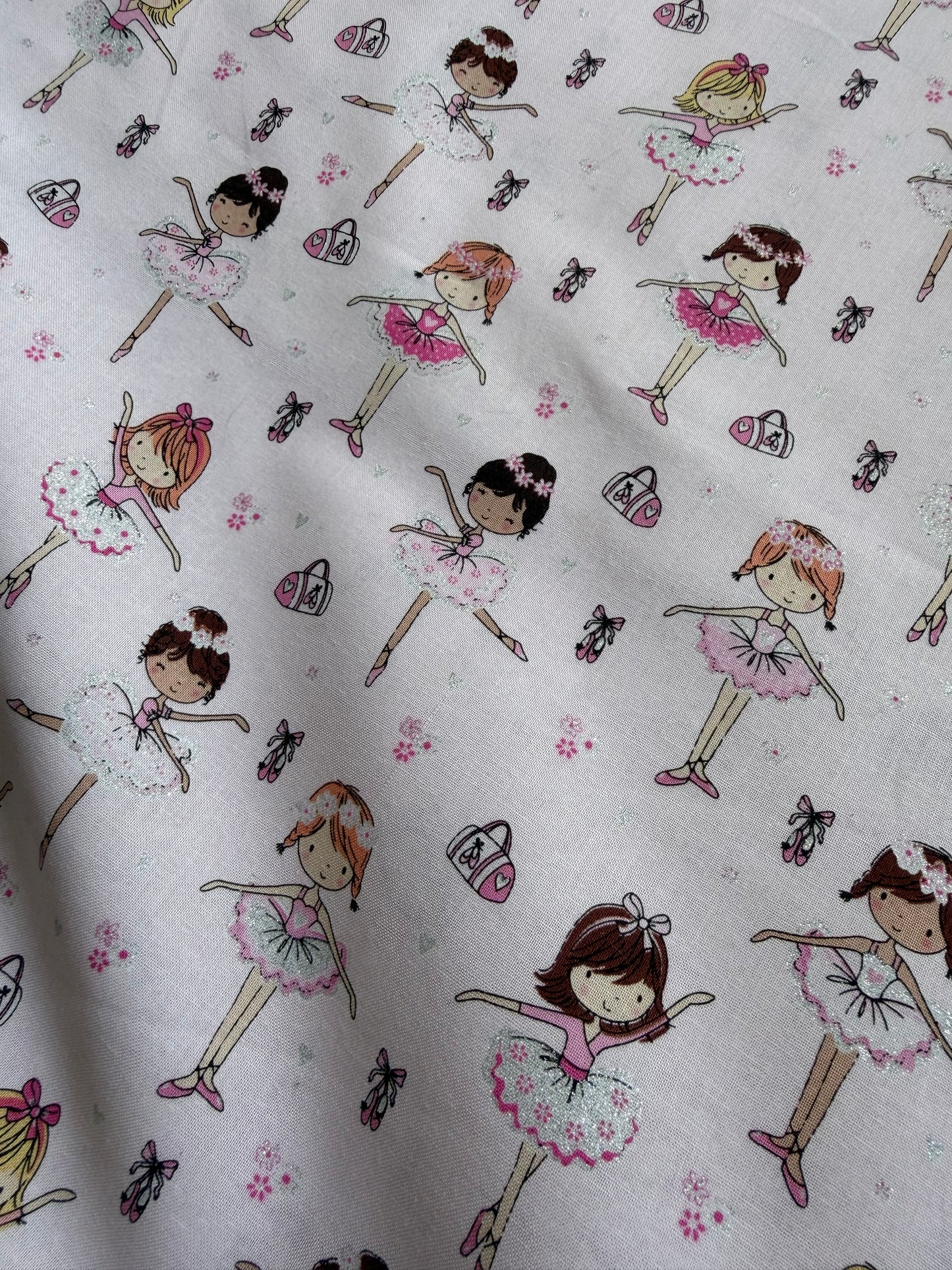 Glitter Ballerinas By Timeless Treasures (Fun-CM3817) Cotton Fabric