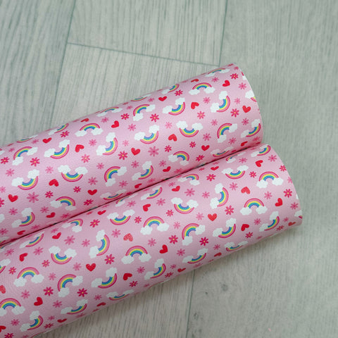 Rainbows, Hearts & Daisies Leatherette