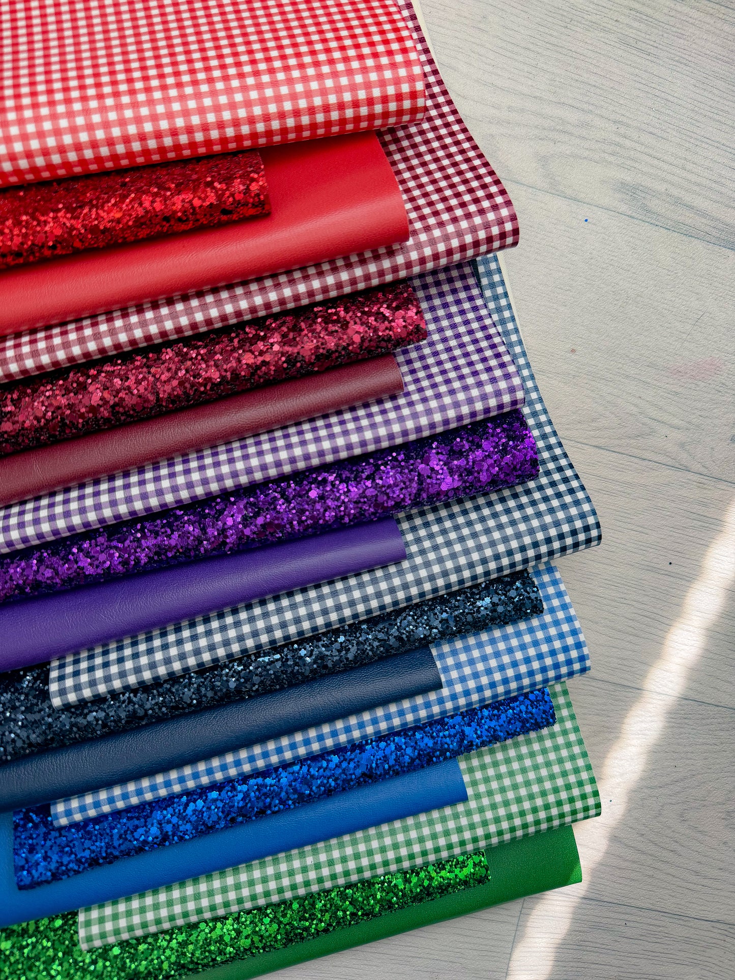 A4 New School Pattern Faux Leather Sheets