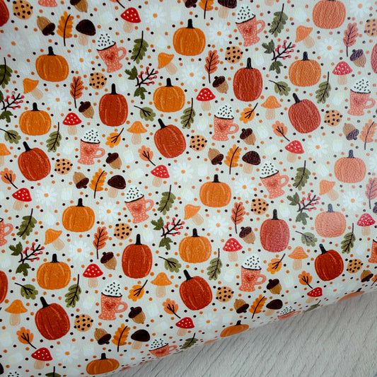 Pumpkin Latte Faux Leather Sheet