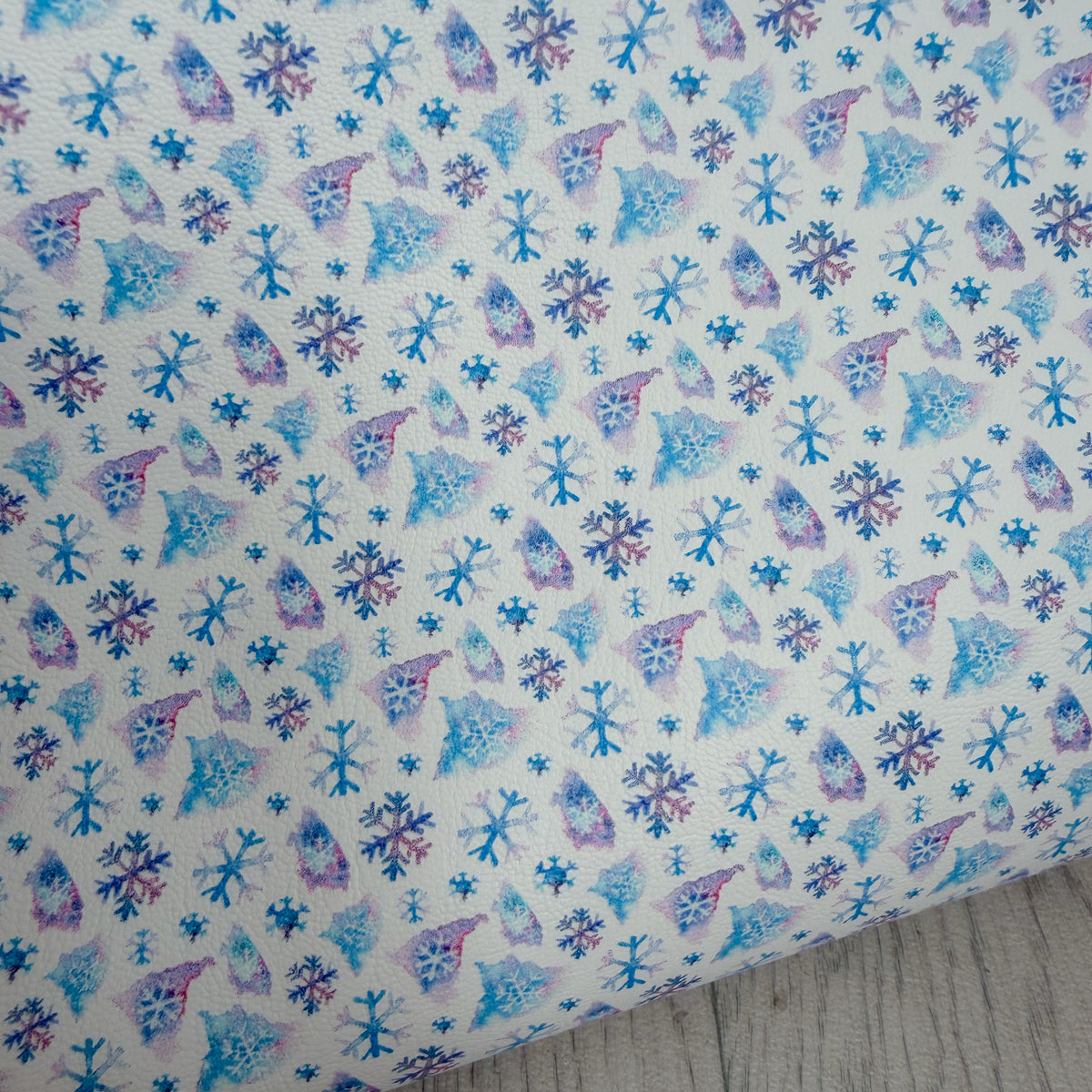 Seeing Snowflake Faux Leather Sheet