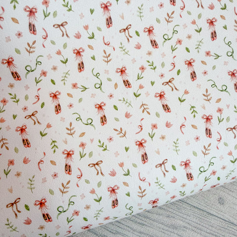 Flower Ballet Slippers Leatherette