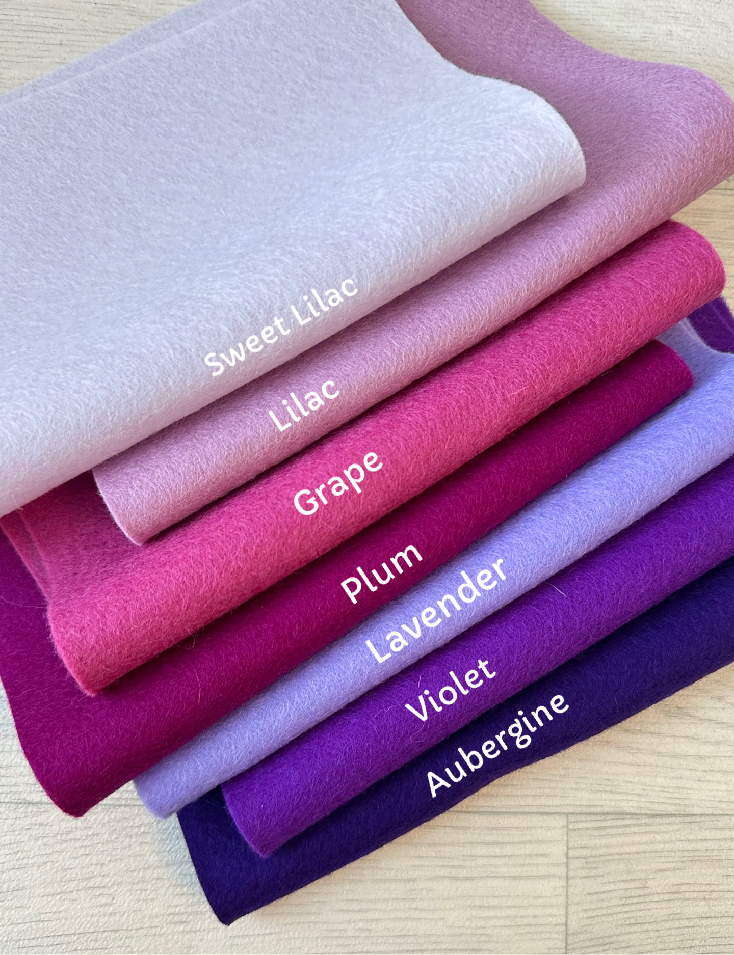 Violet Purple 100% Merino Wool Felt