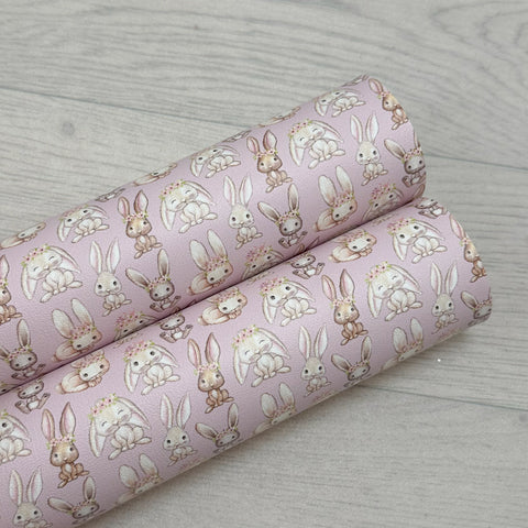 Boho Pink Bunnies Leatherette