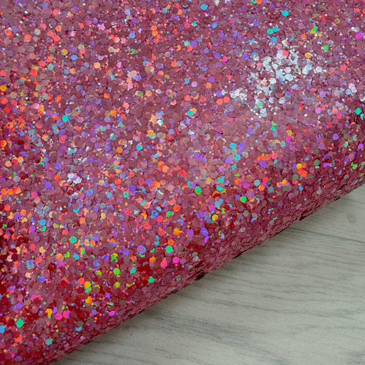 Extra Chunky Hologram Hot Pink Chunky Glitter