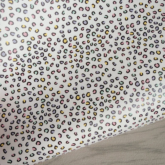 Pastel Leopard Leatherette