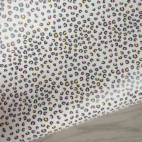 Pastel Leopard Leatherette