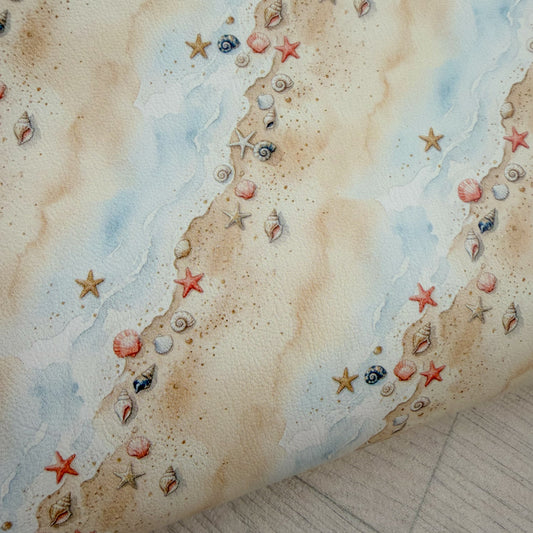 Sandy Shore Faux Leather Sheet