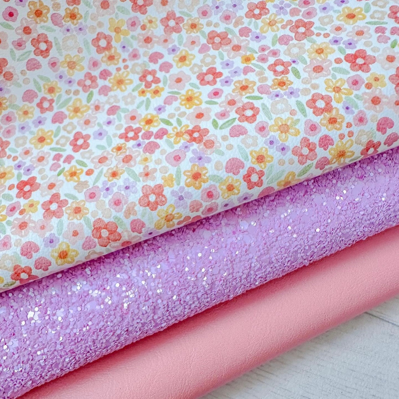 Sweet Peach Glitter Trio