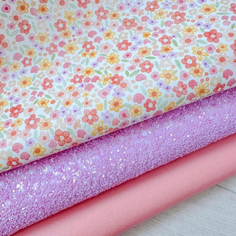 Sweet Peach Glitter Trio