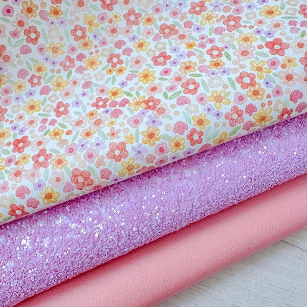 Sweet Peach Glitter Trio