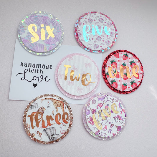 Script Number – Vinyl Sticker Only
