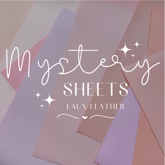 Pink Solid Colour Mystery Faux Leather A4 Sheet