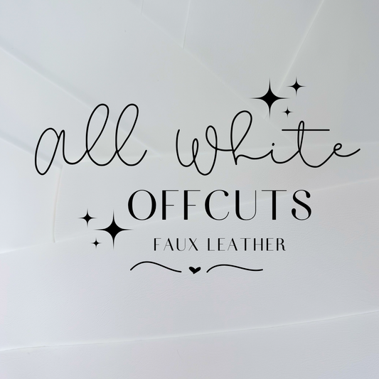 300g White Faux Leather Offcuts