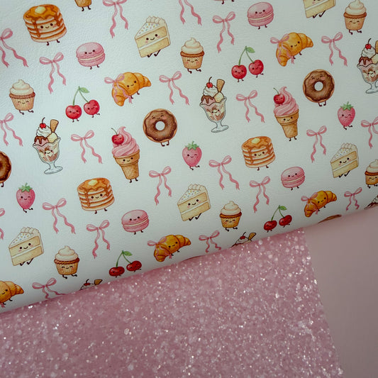 Duo Darling Desserts Glitter & Leather Sheets