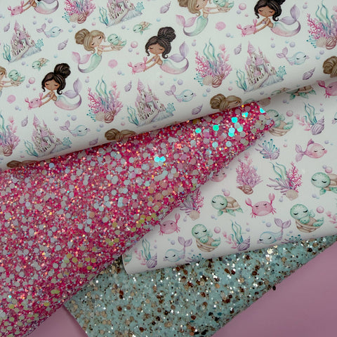 Mermaid Castles Glitter & Faux Leather Bundle