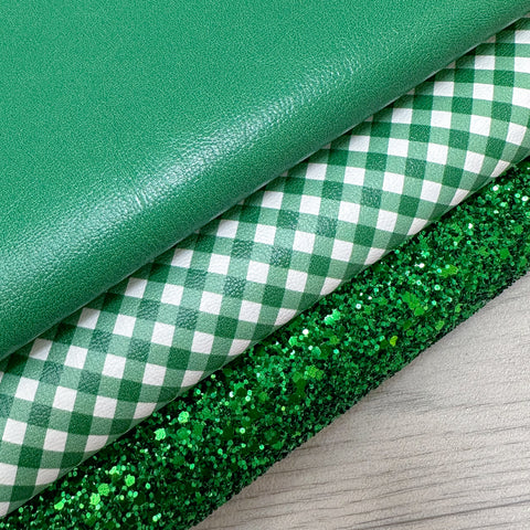 Emerald  Green School Glitter Trio