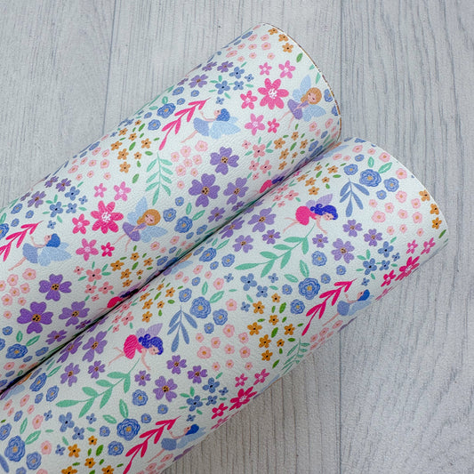 Fairy Blooms Floral Leatherette