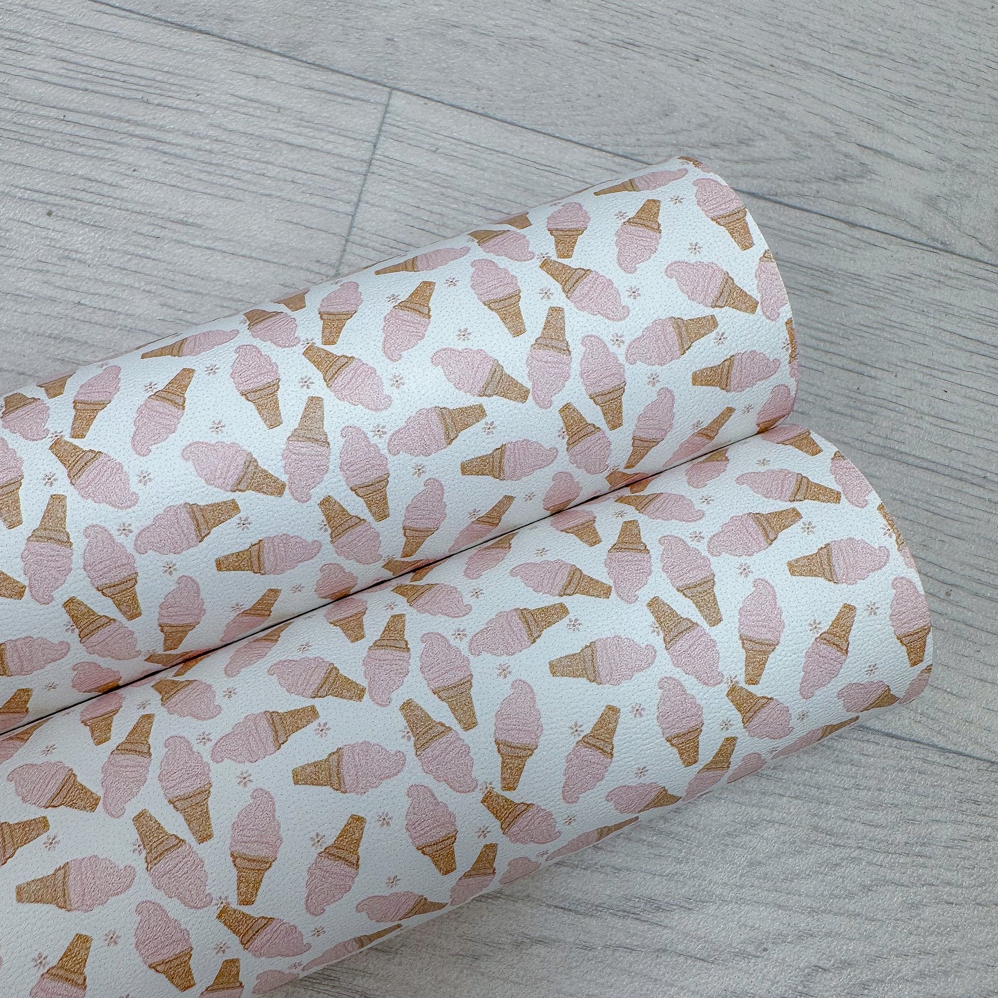 Pink Ice Cream Cones Leatherette