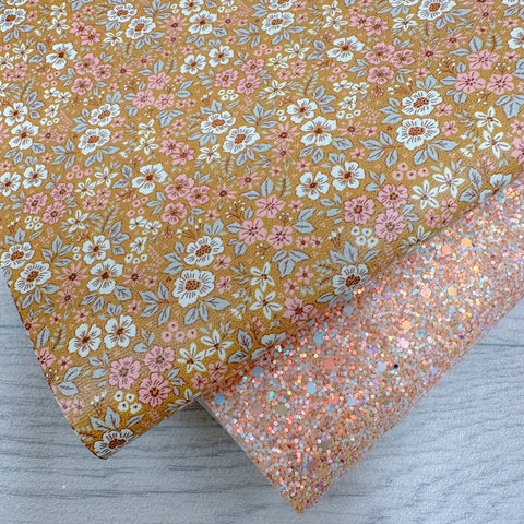 Mustard Blooms Glitter Duo