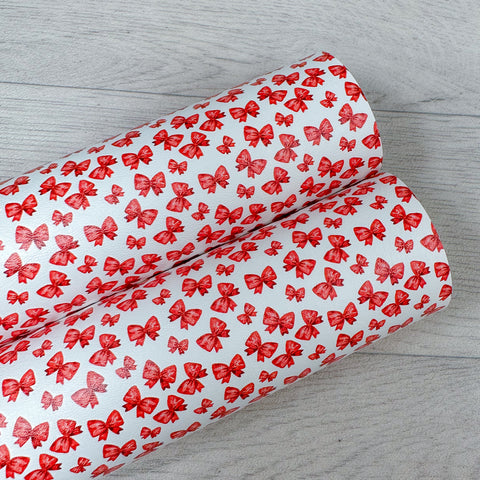 Red Bow Leatherette