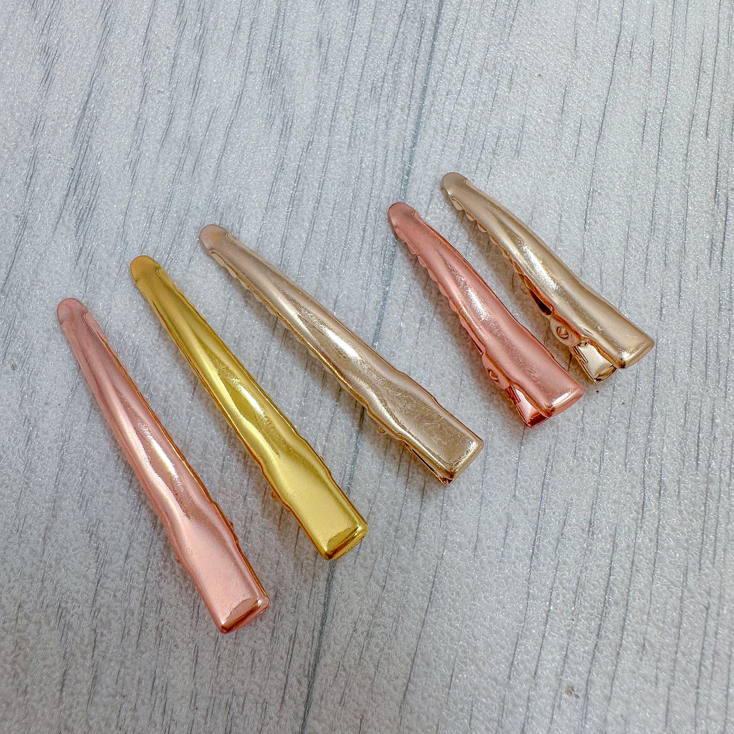 Gold/ Rose Gold/Copper Rounded Alligator Clips