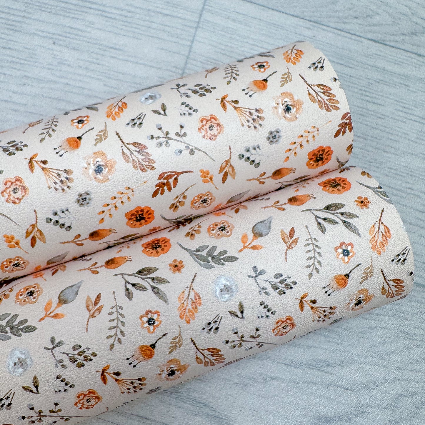 Fall Blooms Faux Leather Sheet