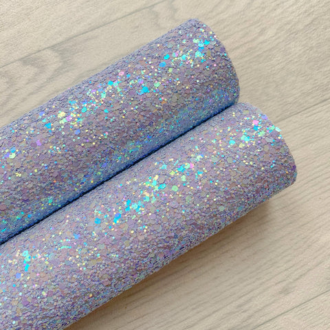 grey chunky glitter fabric a4 sheet bow craft