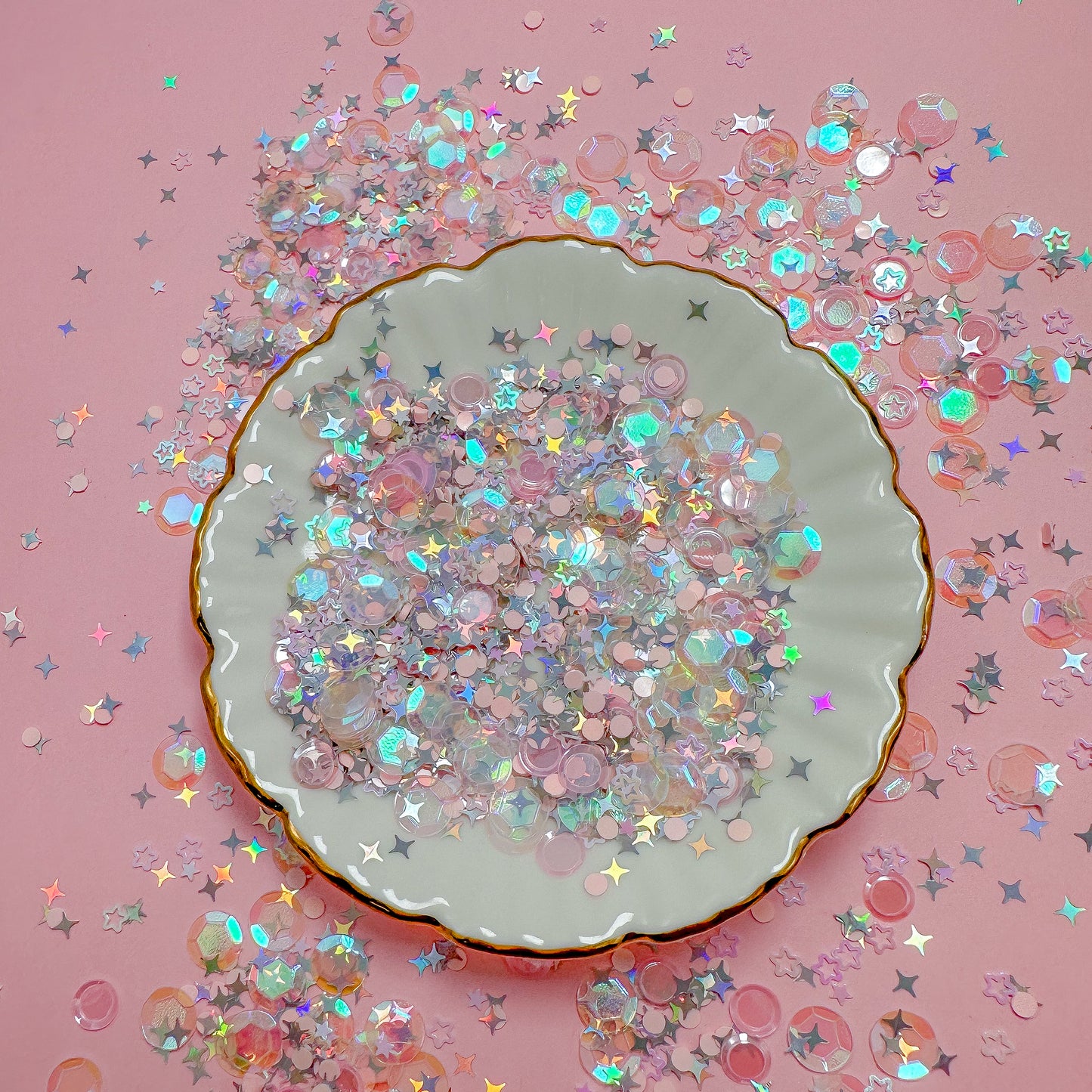 Pink & Silver Sequin Mix