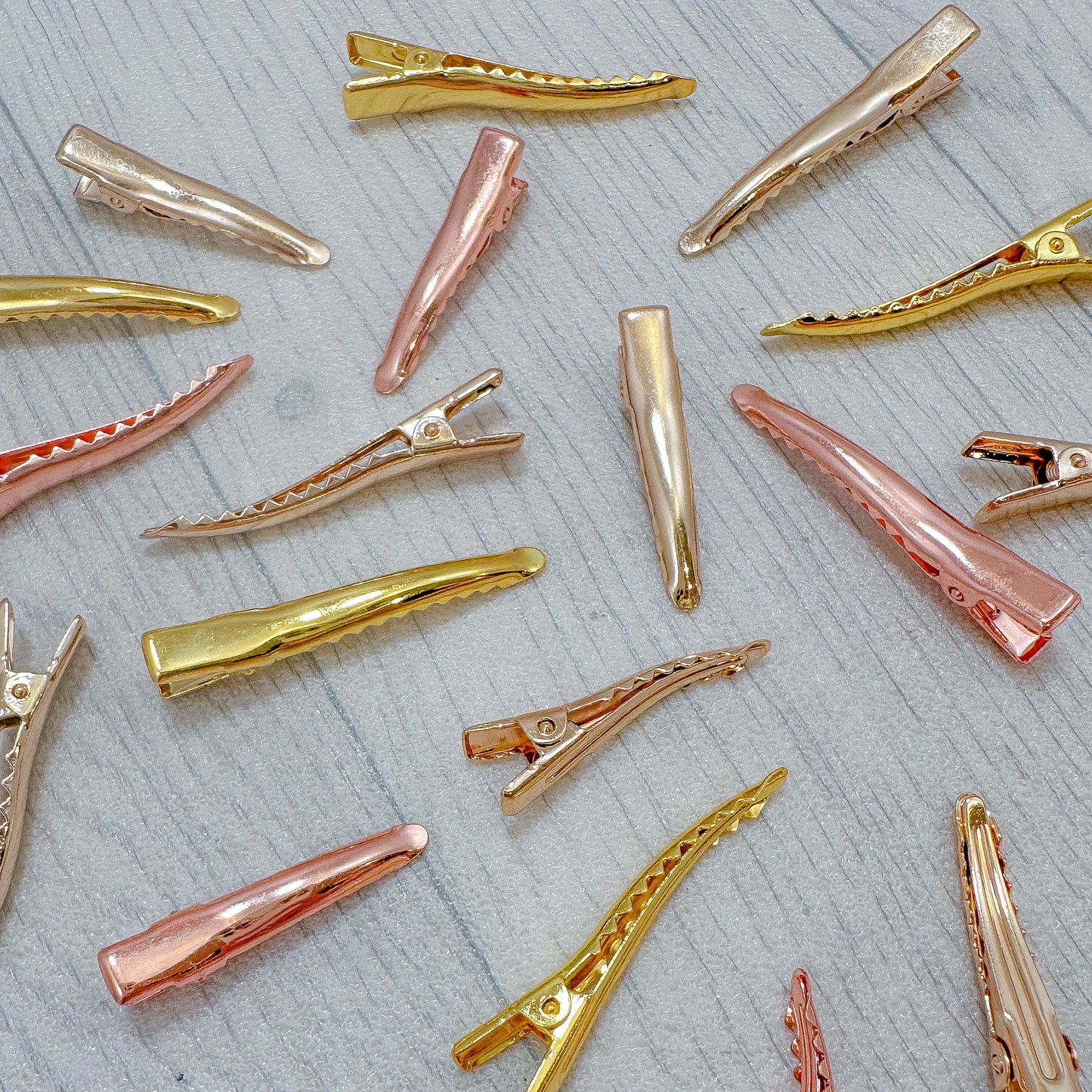 Gold/ Rose Gold/Copper Rounded Alligator Clips