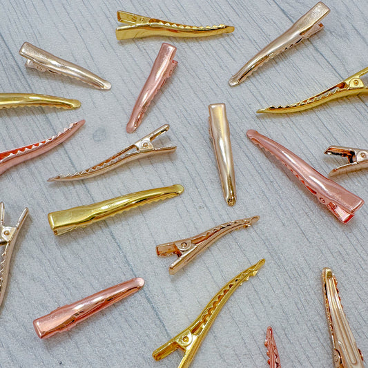 Gold/ Rose Gold/Copper Rounded Alligator Clips