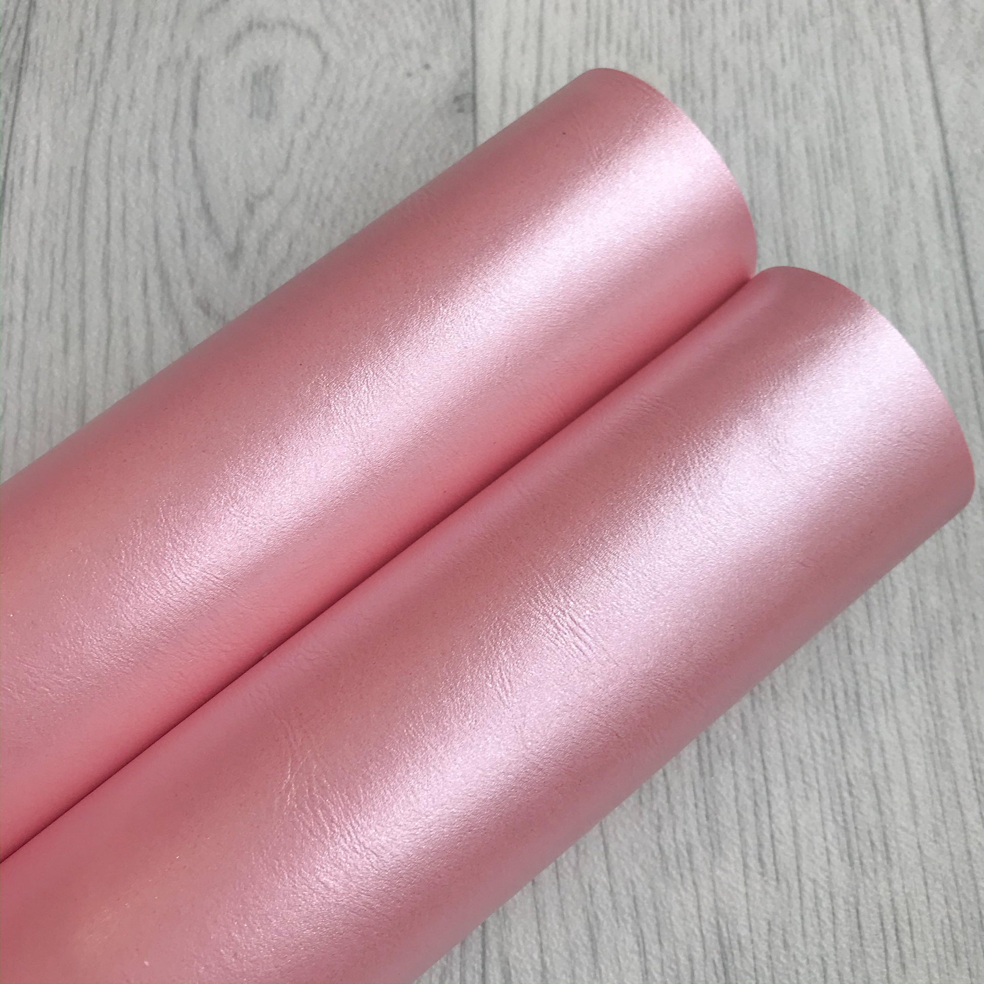 Pink shiny pearl leather 