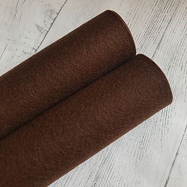Chocolate Brown 100% Merino Wool Felt