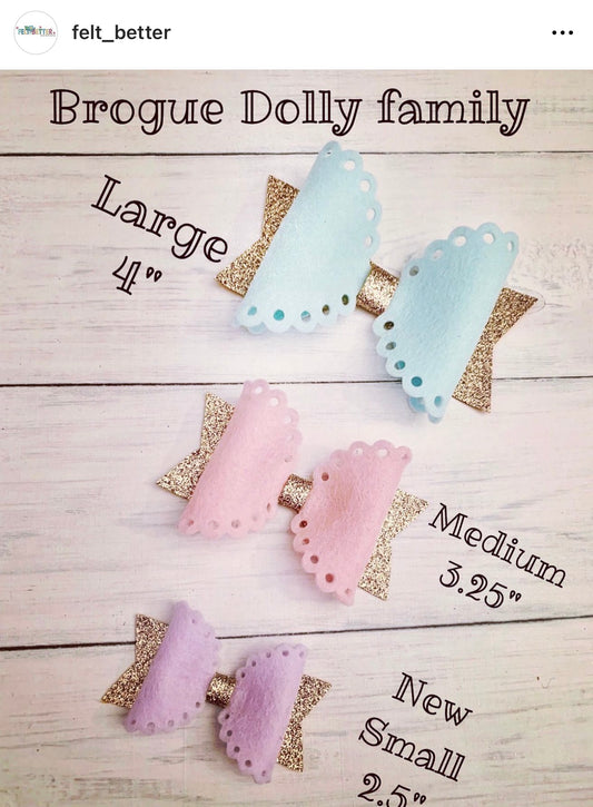 Dolly Brogue Bow Die Trio Felt-Better