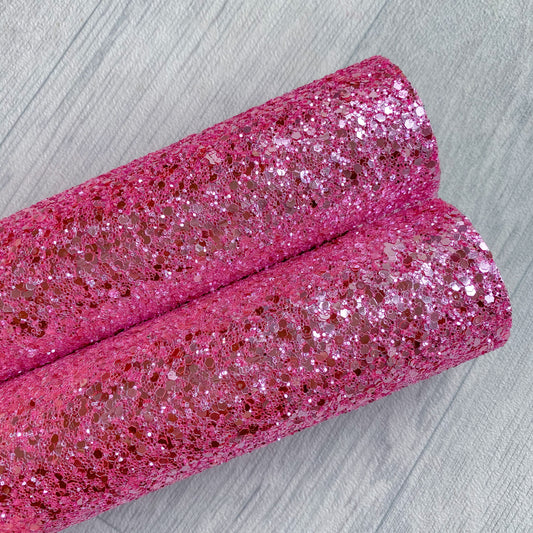Baby pink Chunky Glitter fabric A4 sheet bow crafts supplies glitter material wallpaper maker hair bows 