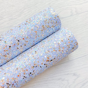 Blue gold Chunky Glitter fabric A4 sheet bow crafts supplies glitter material wallpaper maker hair bows 