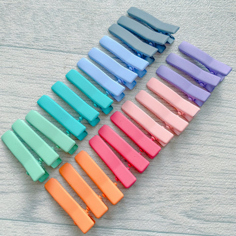 Candy Coloured Flat Alligator Clips 35 mm