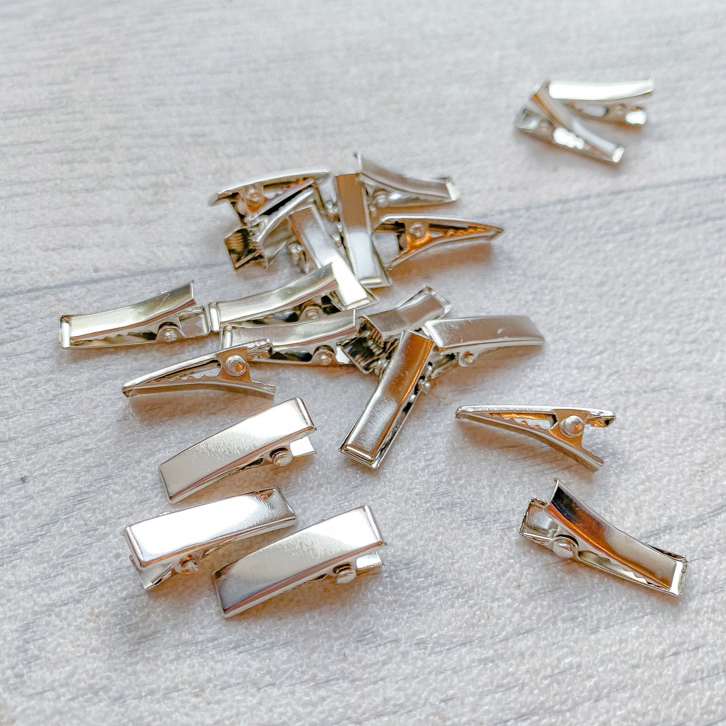 Silver Flat Alligator Clips 20 mm