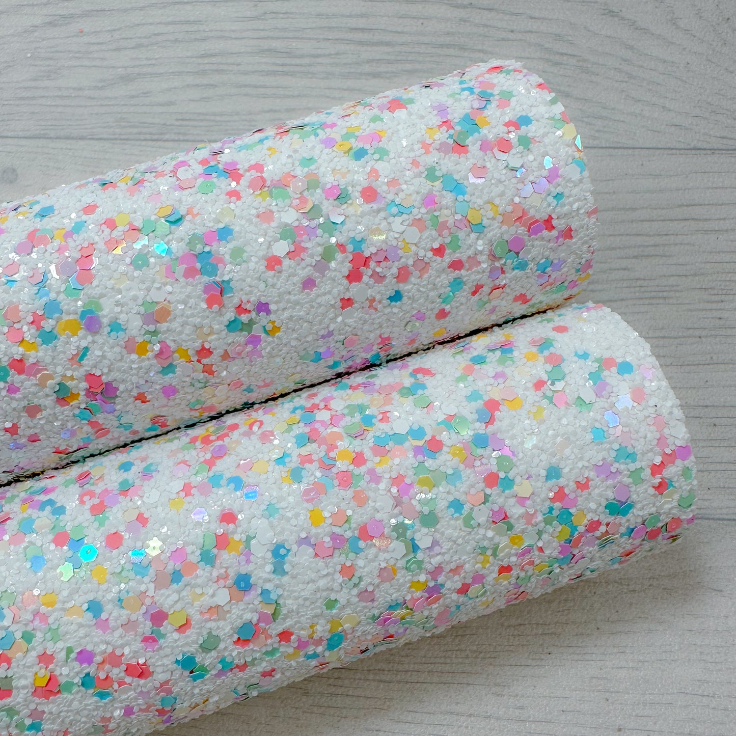 White rainbow a4chunky glitter sheet
