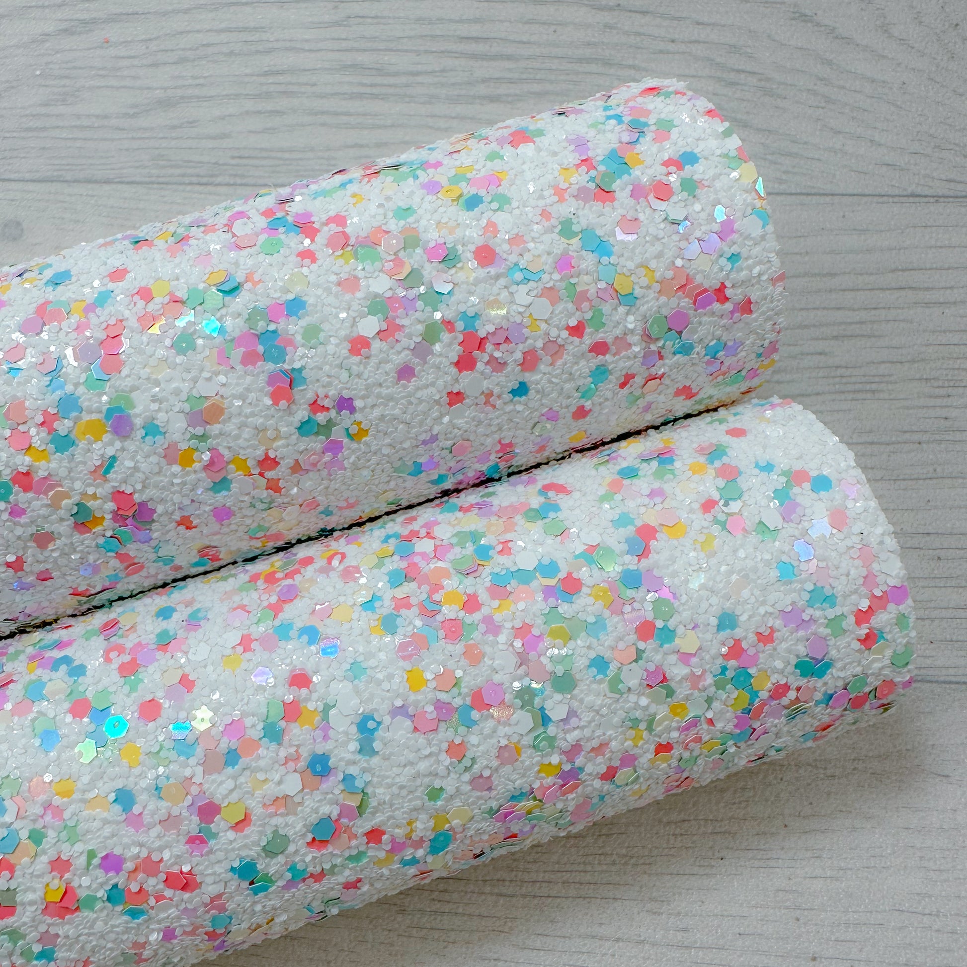White rainbow a4chunky glitter sheet