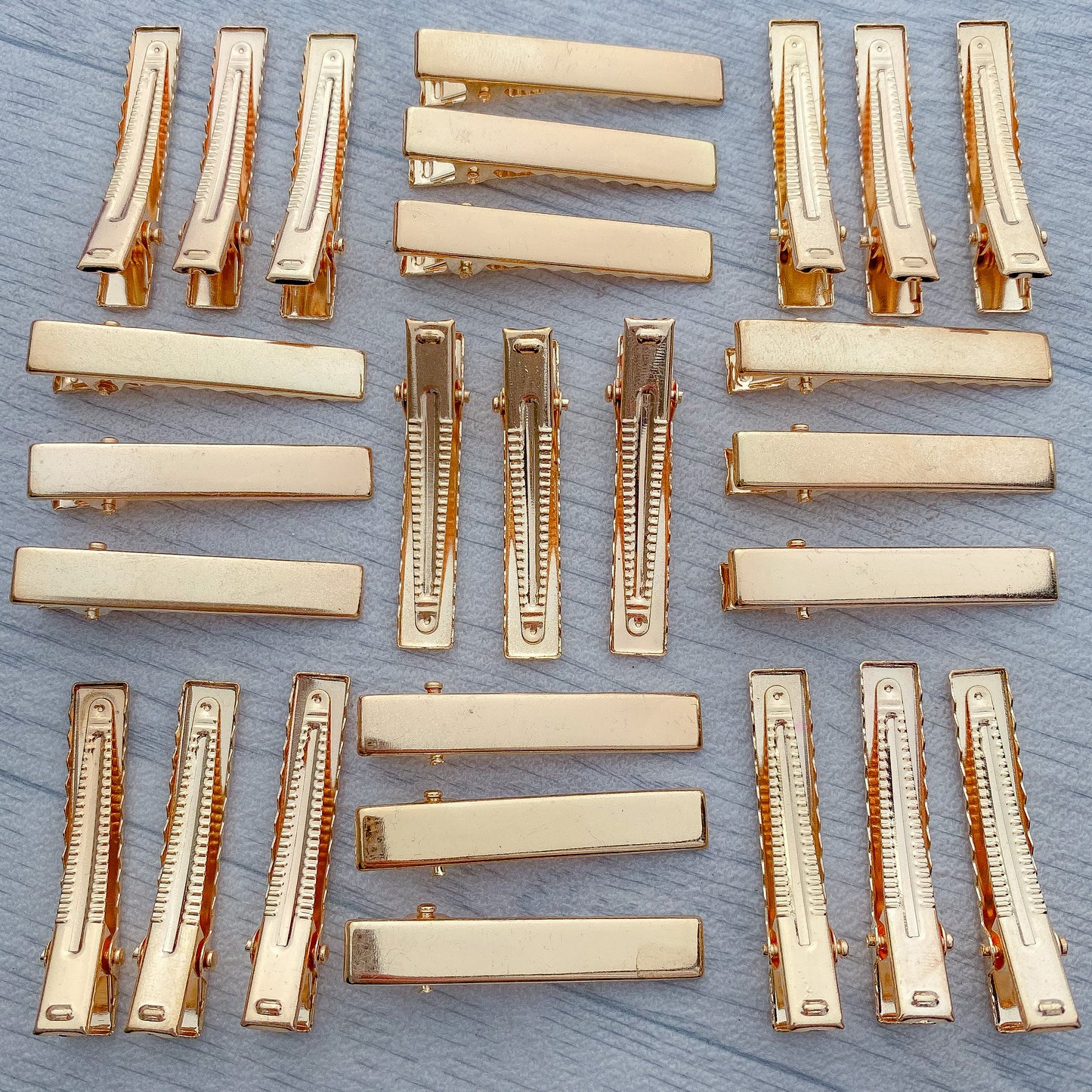 Gold Extra Strong Flat Alligator Clips