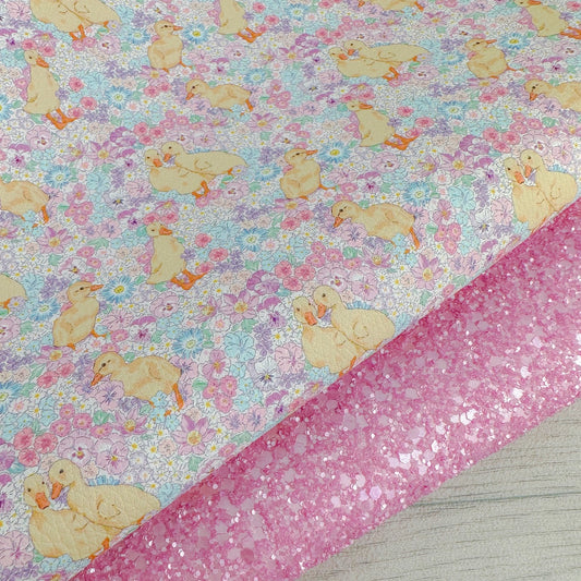 Ditzy Floral Rainbow Duckings  Duo