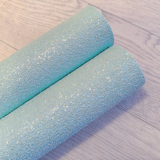 Mint Chunky Glitter fabric A4 sheet bow crafts supplies glitter material wallpaper maker hair bows 